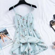 2020 New Women's Playsuits sweet Summer Bohemian Print Thin Strap Sleeveless Jumpsuit Black Overalls for Women AE202 2024 - buy cheap