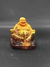 Elaborate Collectible Decorated Old Handwork Artificial Amber Resin Buddha Statue 2024 - buy cheap