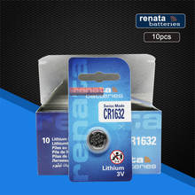 10 шт. литиевая батарея Renata CR1632 3В % 100 оригинальный бренд renata 1632 батарея 2024 - купить недорого