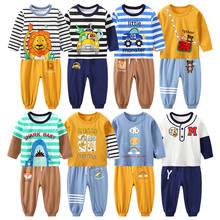 Conjunto de roupas para bebês recém-nascidos, 2 pçs, moletom com estampa de desenho animado, de algodão, para meninos, 1-4 anos, agasalho esportivo para bebês, outono 2020 2024 - compre barato