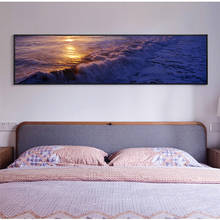 HD Print Sunset Painting Home Decor Landscape Canvas Painting Picture Sea Wave Wall Picture Art Print Canvas and Posters Picture 2024 - buy cheap