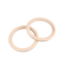 2Pcs/Pairs Wood Wooden Ring Portable Gymnastics Rings Gym Shoulder Strength Home Fitness Training Equipment 2024 - buy cheap