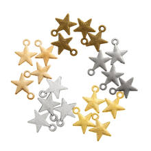 YuenZ-colgantes de estrella plateada antigua, 5 colores, 30 Uds., para fabricación de joyería artesanal hecha a mano, 15x12mm, L307 2024 - compra barato