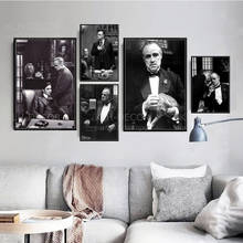 Póster de S477 Marlon Brando en El Padrino, personajes clásicos de película, pintura clásica en lienzo, decoración del hogar, imagen para sala de estar 2024 - compra barato