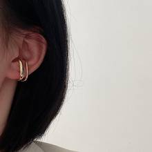 Lady Fashion Gold Double U Clip Earcuff Earrings for Women Simple Geometric Metal Ear Cuff Ear Jewelry 2024 - buy cheap