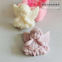 Molde de resina para bebê com flor de rosa, forma de vela, chocolate, doces, forma de bolo, sabonete 3d, feito à mão 2024 - compre barato