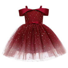 Цветочное свадебное платье для девочек, детские платья для девочек Вечерние вечернее платье, детский Рождественский костюм принцессы 2024 - купить недорого