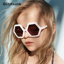 Glitztxunk Polygon Sunglasses Kids Sun Glasses Children Sun Glasses Square Baby Shading Eyeglasses UV400 Boys Girls Baby UV400 2024 - buy cheap