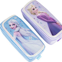 Genuine Disney Ice and Snow Cute Pencil Case Cartoon Large Capacity Stationery Bag Creative Character Hand Bag Learning Gift 2024 - buy cheap