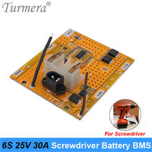 Turmera 6S 20V 25V 30A BMS Lithium Battery Board with Balance for 24V 25V Screwdriver Shurik and Vacuum Cleaner Battery Pack Use 2024 - buy cheap