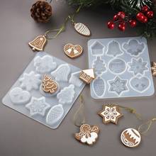 Christmas Tree Snowflake Elk Pendant Resin Casting Mold Key Chain Christmas Ornament Silicone Resin Mold Art Crafts 2024 - buy cheap