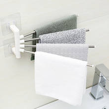 Stainless Steel Towel Racks Bathroom Wall Mounted 4 Swivel Bars Holder For Organizer Cabinet Cupboard Hanger 2024 - buy cheap