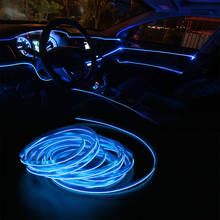 Стайлинг автомобиля DIY EL холодный линейный гибкий светильник, полоски для peugeot 207 polo renault captur opel toyota aygo opel astra h bmw f30 e36 2024 - купить недорого