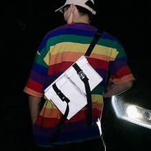 Fashion Small Men Waist Bag Reflective Streetwear Women Chest Bag Hip Hop Messenger Bags Travel Pouch Belt Tactical Chest Pack 2024 - buy cheap