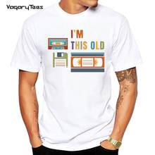 Funny T Shirt for Men Tops Tees I'm this old - Old data storage media Printed Men Tshirt  Clothes O-Neck streetwear tee 2024 - buy cheap