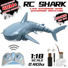 2,4G акула игрушка Радиоуправление led пластиковый робот Rc животное дистанционное управление RC акулы детские игрушки для детей образовательная вода 2024 - купить недорого
