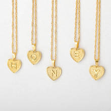 Ожерелье для женщин золото ожерелье с подвеской в форме сердца женские цепочки букв цепь колье, модное ювелирное изделие 2024 - купить недорого