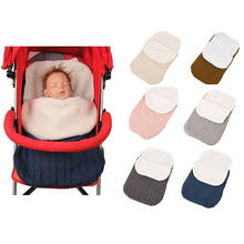 Faixa envoltória de bebê, envelope de malha, saco de dormir para recém-nascido, bandas quentes para uso interno, carrinho de bebê 2024 - compre barato