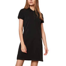 Camiseta informal para mujer, Polo con estampado Floral, vestido ajustado de algodón, vestido elegante para fiesta de verano 2024 - compra barato