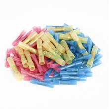 100Pcs Red Blue Yellow  Heat Shrink Butt Electrical Crimp Terminals for Wire Cable Connectors 2024 - buy cheap