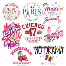 DIY Cartoon Letter Patch For Clothes Heat Transfer Vinyl Iron On Transfers Stickers Heat Transfer For Kids T-Shirts Applique 2024 - buy cheap