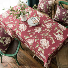 Mantel decorativo con estampado Floral impermeable a prueba de aceite, cubierta Rectangular gruesa para mesa de comedor, banquete de boda, paño para mesa de té 2024 - compra barato