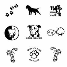 10 Styles Design Dog Car Sticker Wolf Lion Funny Wrap Vinyl Stickers On Auto Window Car-Styling Decor Accessories 2024 - buy cheap