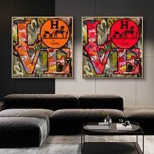 Modern Graffiti Art of Love Oil Paintings on Canvas Pop Street Wall Art Posters and Prints Cuadros Pictures for Home Room Decor 2024 - buy cheap