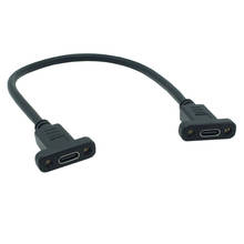 30 см USB C кабель Женский Тип C адаптер 10 Гбит/с USB 3,1 адаптер с винт крепления панели USB Type-C разъем конвертер 2024 - купить недорого
