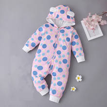 New Born Baby Clothes Newborn Infant Baby Boys Girls Polka Dot Hooded Thick Romper Outwear Jumpsuit Overalls For Children 2024 - buy cheap