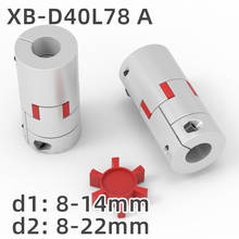 Acoplador de tres mandíbulas XB D40L78A, Conector de Motor de acoplamiento de eje Flexible de ciruela de aluminio, acoplamientos flexibles CNC de 8mm-22mm 2024 - compra barato
