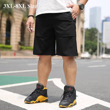 8XL 7XL 6XL Plus Size Men's Casual Shorts Pants Black Loose Oversize Thin Light Quick Dry Letter Embroidery Jogging Shorts Brand 2024 - buy cheap