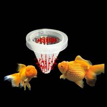 Аквариум Корм для аквариумных рыбок корзина коническая кормушка конический Кормление рыбы красный насекомых Кормушка Для воронки чашка подающий инструмент с фильтром для кофе 2024 - купить недорого