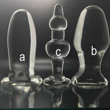 Clear Glass big Anal Plug Suit Stimulate G Point Masturbation Anal Pull Beads Vaginal Anal Massager Dilator Butt Plug Adult toy 2024 - buy cheap