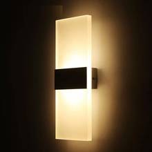 Iluminación LED interior para el hogar, lámpara de mesita de noche para dormitorio, sala de estar, cocina, balcón, pasillo, escalera, baño, lámpara de pared 2024 - compra barato
