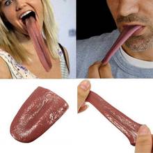Halloween Harmless Realistic Fake Tongue Magic Trick Joke Prank Horrible Stretchable Prop 2024 - buy cheap