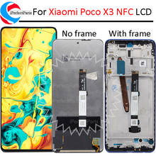 ЖК-дисплей с рамкой для Xiaomi Poco X3, сенсорный экран с дигитайзером в сборе для Xiaomi POCO X3, NFC, M2007J20CG, оригинал 2024 - купить недорого