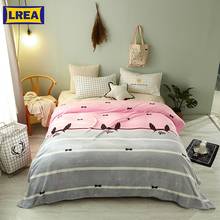 LREA плед  Home textile Super pink adult fleece blanket cover on the bed soft car travel throw for sofa 2024 - buy cheap