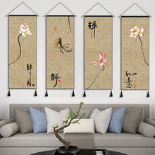 Chinese Style Plants Lotus Canvas Poster Decorative Painting Bedroom Living Room Wall Art Scroll Paintings 2024 - buy cheap