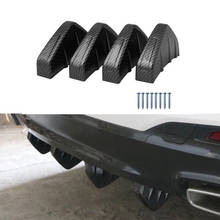 4pc Universal Car rear bumper cast shark spoiler for Acura MDX RDX TSX ZDX RL TL RLX ILX 2024 - buy cheap
