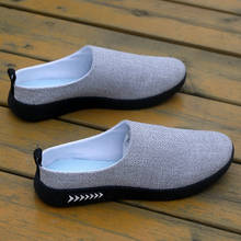 2020 novos sapatos de lona confortáveis dos homens sapatos casuais masculinos sapatos planos mocassins sapatos cavalheiros respirável macio plana condução sapato 2024 - compre barato