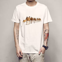 Мужская футболка больших размеров Camel, брендовая футболка с коротким рукавом и принтом в стиле хип-хоп, высококачественная повседневная Хлопковая мужская одежда 2024 - купить недорого