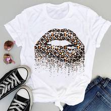 Camiseta estampada de manga corta para mujer, ropa Sexy con estampado de labios y boca, para verano 2024 - compra barato