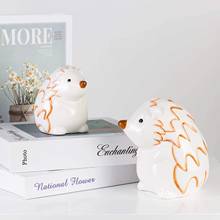 Collectible Figurines Hedgehog Light-up Nightlight - Ceramic Animal Light for Home Living Room Decoration Christmas Kids Gifts 2024 - buy cheap