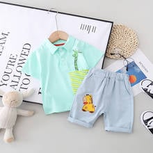 Summer Baby Girls Boys Clothing Kids Clothes Lovely Lapel T Shirt Shorts 2pcs/Sets Infant Children Fashion Casual Costume sets 2024 - buy cheap