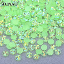 JUNAO 500 шт. 5 мм зеленый цветок из эпоксидной смолы AB Стразы камень с плоской задней частью аппликация из страз уход за кожей лица нейл-арта с украшением в виде кристаллов наклейки для украшения 2024 - купить недорого