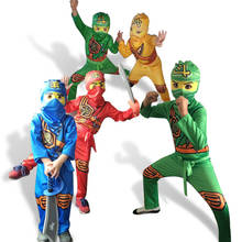 Ninjago Costume Boys Fancy Dress Up Costumes Halloween Costume for Kids Ninja Cosplay Superhero Jumpsuits Set In Carnival Party 2024 - buy cheap