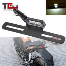 Motorcycle License Plate LED Light  Frame Holder Tail Rear Light Bracket For YAMAHA MT10 FZ-10 MT-09 MT07 MT03 MT-01 MT-25 MT09 2024 - buy cheap