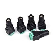 5pcs Female OR Male DC Power Plug Connector  Screw Fastening Type DC Plug Adapter to connection led strip  2.1mm x 5.5mm 2024 - buy cheap