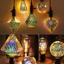Led Light Bulb 3D Decoration Bulb 220V ST64 G95 G80 G125 A60 E27 Holiday Lights Novelty Christmas Lamp Lamparas 2024 - buy cheap